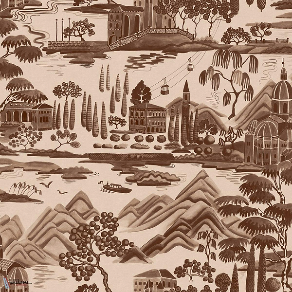 Lake Como behang-Sandberg-Brown-Rol-Selected Wallpapers-Interiors