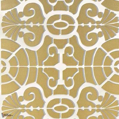 L'allée du Roi Flock Tapete-Pierre Frey-Travertin-Rolle-Selected Wallpapers-Interiors