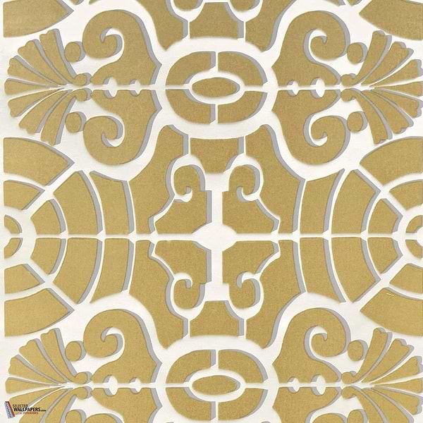 L'allée du Roi Flock Tapete-Pierre Frey-Travertin-Rolle-Selected Wallpapers-Interiors