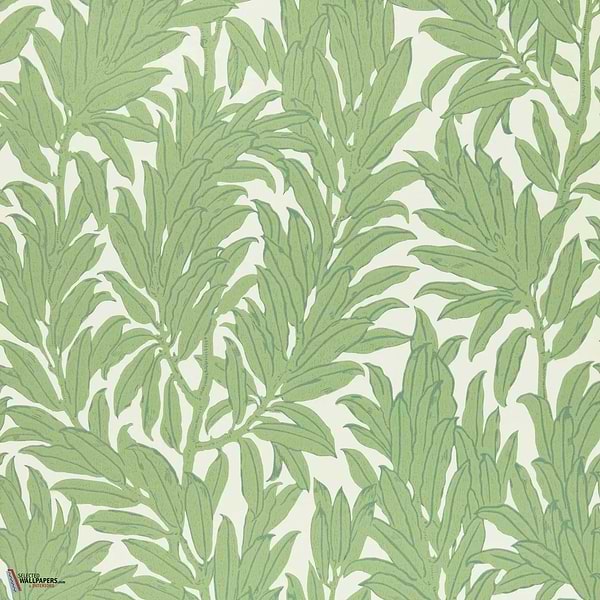 Laurel Leaf behang-1838 wallcoverings-Verde-Rol-Selected Wallpapers-Interiors