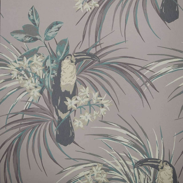 Le Toucan Tapete in Rose van 1838 wallcoverings
