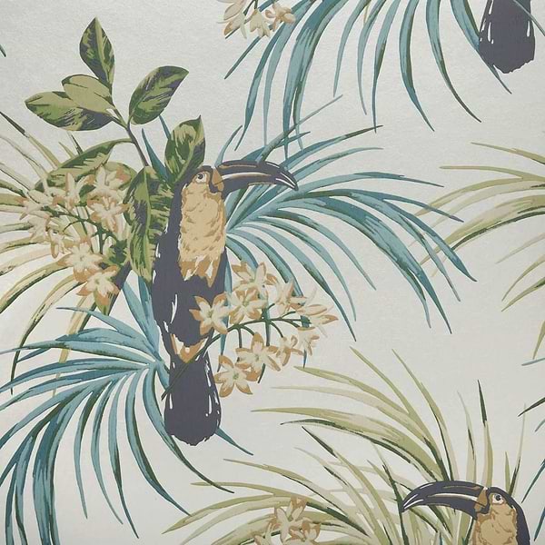 Le Toucan Tapete in Emerald van 1838 wallcoverings
