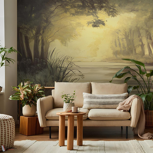 Le canal doré behang-Les Dominotiers-Selected Wallpapers-Interiors