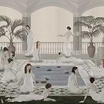 Les Baigneurs behang-LondonArt-E-RAW-S120M-M2-Selected Wallpapers-Interiors