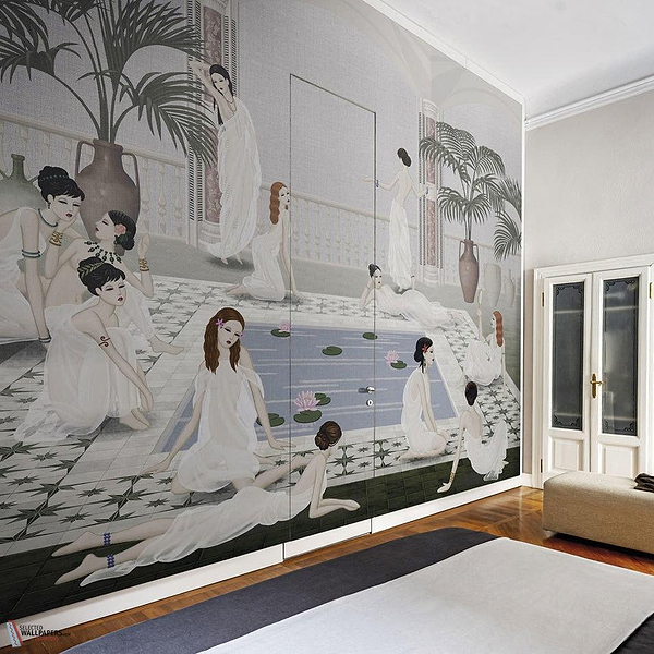 Les Baigneurs behang-LondonArt-Selected Wallpapers-Interiors