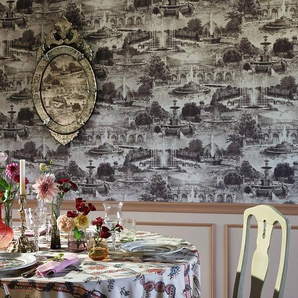 Les Fontainiers wallpaper-Pierre Frey-Selected Wallpapers-Interiors