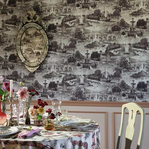 Les Fontainiers wallpaper-Pierre Frey-Selected Wallpapers-Interiors