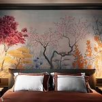 Les Tropiques en Fleurs behang-LondonArt-Selected Wallpapers-Interiors
