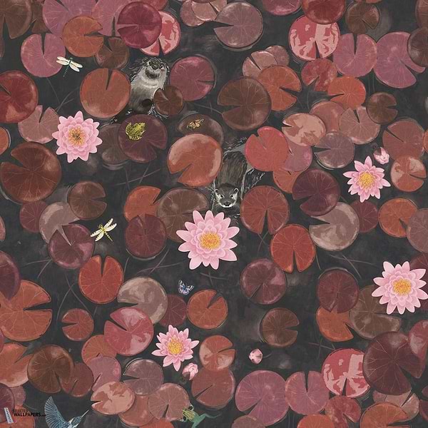 Lily Pads wallpaper-Little Greene-Adventurer-Set-Selected Wallpapers-Interiors