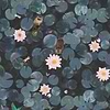 Lily Pads wallpaper-Little Greene-Hicks' Blue-Set-Selected Wallpapers-Interiors