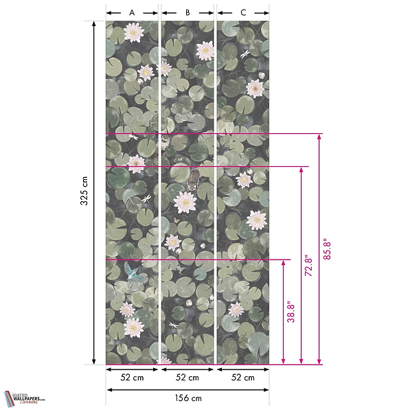 Lily Pads wallpaper-Little Greene-Selected Wallpapers-Interiors