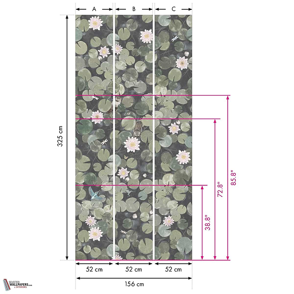 Lily Pads wallpaper-Little Greene-Selected Wallpapers-Interiors