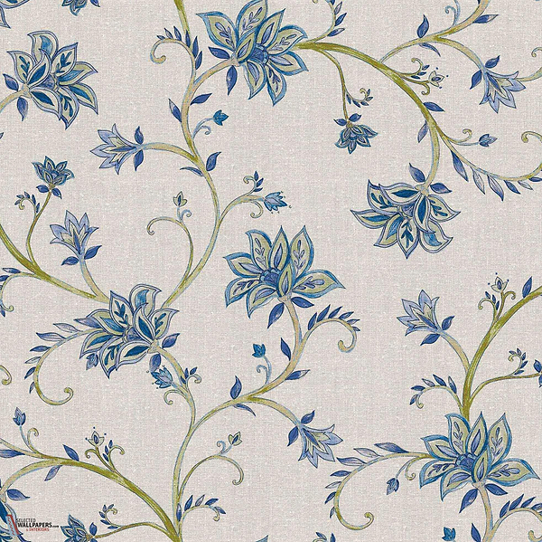 Lily behang-Coordonne-Blue-Non Woven-Rol-Selected Wallpapers-Interiors