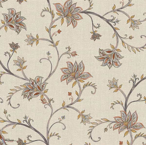Lily behang-Coordonne-Curry-Non Woven-Rol-Selected Wallpapers-Interiors