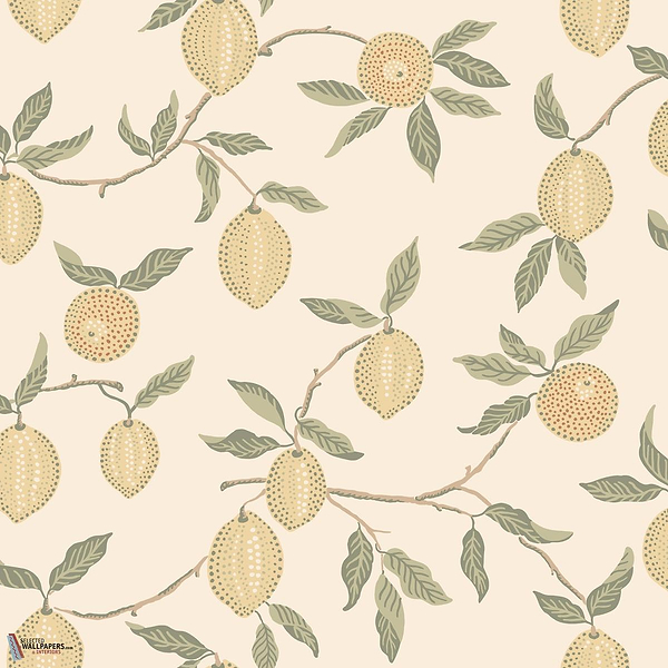 Limone wallpaper-Sandberg-Yellow-Roll-Selected Wallpapers-Interiors