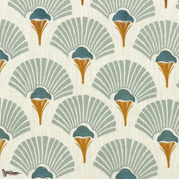 Linefolia stof-Casamance-Celadon-Meter (M1)-Selected-Wallpapers-Interiors