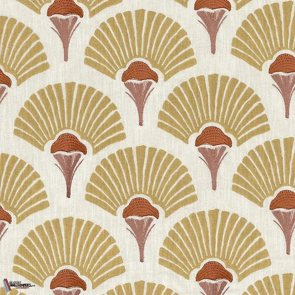 Linefolia stof-Casamance-Jaune Vanille-Meter (M1)-Selected-Wallpapers-Interiors
