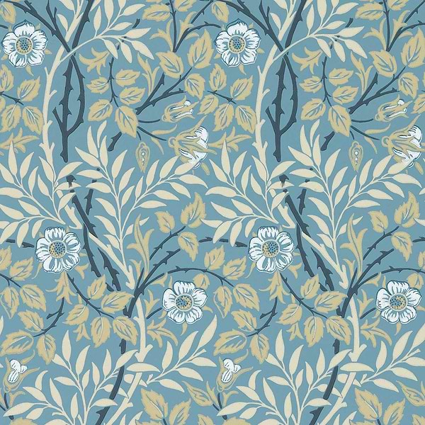 Sweet Briar behang-behang-Morris & Co-Mineral/Linen-Rol-Selected Wallpapers & Interiors
