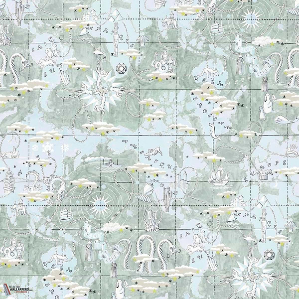 Magellan behang-Pierre Frey-Celadon-Meter (M1)-Selected Wallpapers-Interiors