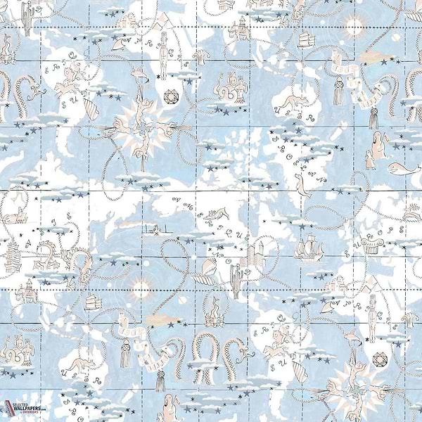 Magellan behang-Pierre Frey-Ciel-Meter (M1)-Selected Wallpapers-Interiors