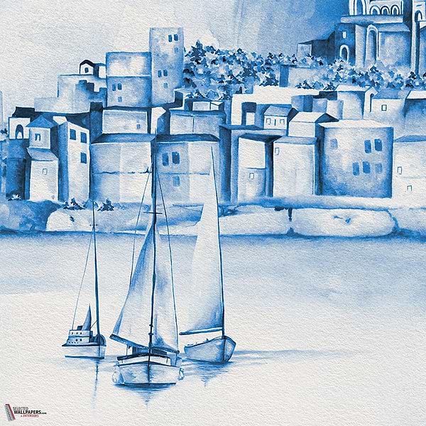 Massilia behang-Les Dominotiers-Selected Wallpapers-Interiors