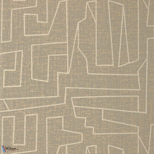 Matrix-Thibaut-wallpaper-behang-Tapete-wallpaper-Metallic Gold and Grey-Rol-Selected Wallpapers
