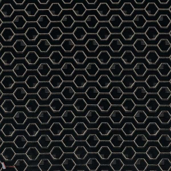 Mayfair stof-Casamance-Noir-Meter (M1)-Selected Wallpapers-Interiors