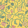 May's Tulip wallpaper-Little Greene-Indian Yellow-Roll-Selected Wallpapers-Interiors