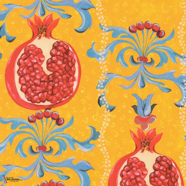 Melagranata stof-Mind the Gap-fabric-stoff-Limone-Meter (M1)-Selected-Wallpapers-Interiors