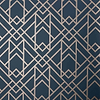 Metro Tapete in Midnight van 1838 wallcoverings