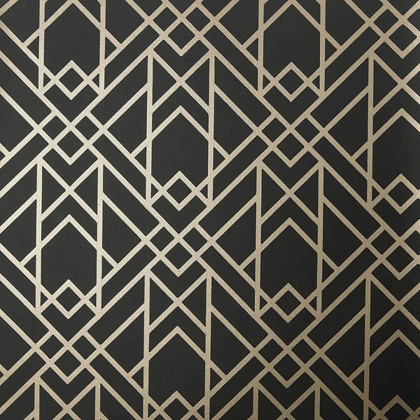 Metro Tapete in Jet van 1838 wallcoverings