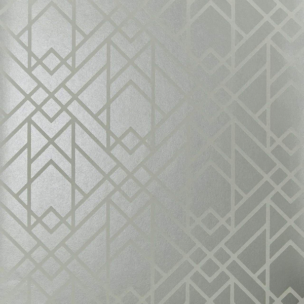 Metro Tapete in Soft Grey van 1838 wallcoverings