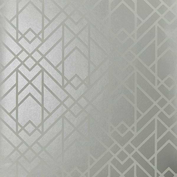 Metro wallpaper in Soft Grey van 1838 wallcoverings