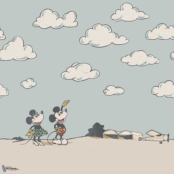Mickey In The Clouds-behang-Tapete-Sanderson-Sea Salt-Rol-217292-Selected Wallpapers