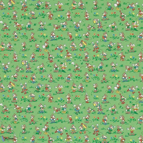 Mickey & Minnie-behang-Tapete-Sanderson-Gumball Green-Rol-217265-Selected Wallpapers