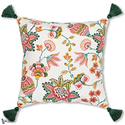 Midsummer Floral Kussen-Kussen-Mind the Gap-Kissen-Cushion-Turquoise/Taupe-50 x 50 cm-Selected Interiors