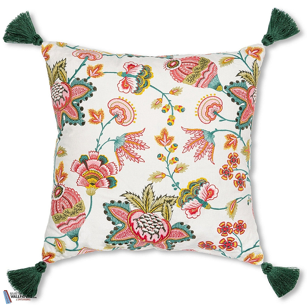 Midsummer Floral Kussen-Kussen-Mind the Gap-Kissen-Cushion-Turquoise/Taupe-50 x 50 cm-Selected Interiors