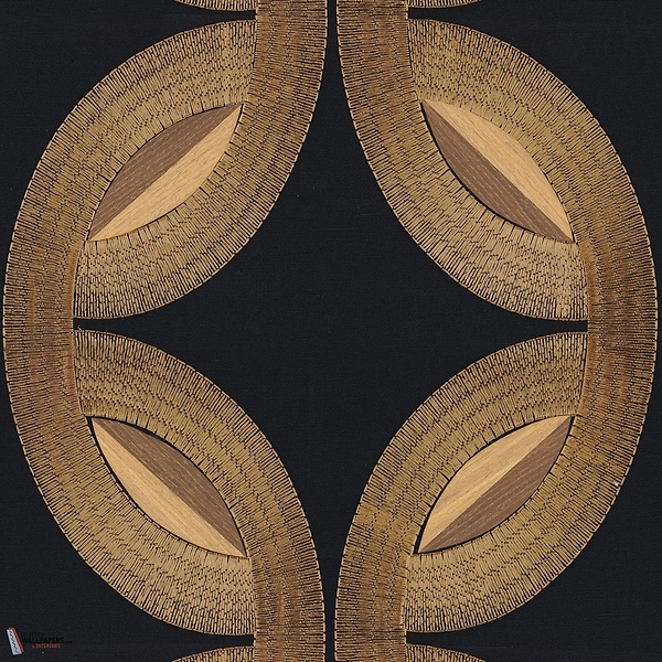 Mimbeau behang-Casamance-Noir Mordore-Meter (M1)-Selected Wallpapers-Interiors