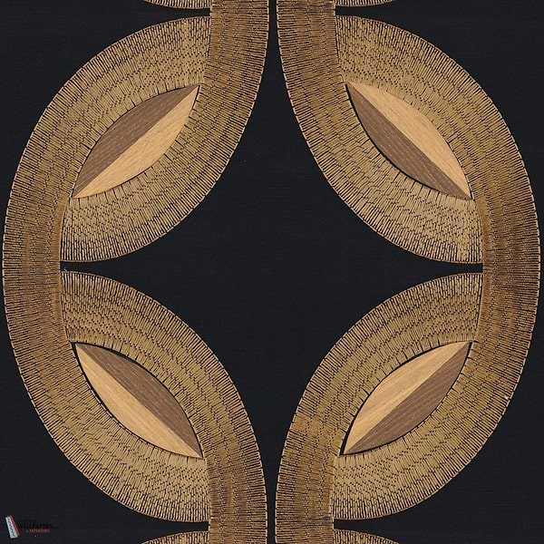 Mimbeau behang-Casamance-Noir Mordore-Meter (M1)-Selected Wallpapers-Interiors