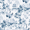 Ming Pagoda-Coordonne-behang-tapete-wallpaper-Sapphire-Non Woven-Selected-Wallpapers-Interiors