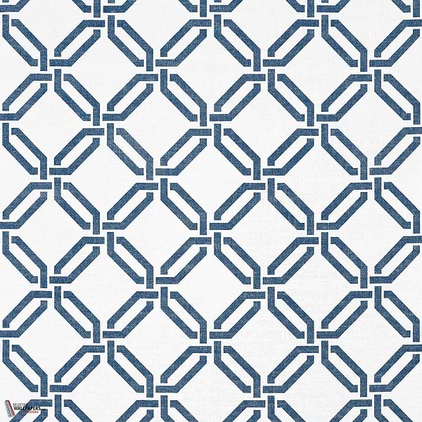 Miramar way behang-Thibaut-Navy-Rol-Selected Wallpapers-Interiors