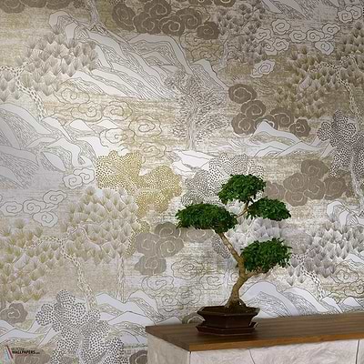 Mitake behang-Pierre Frey-Selected Wallpapers-Interiors