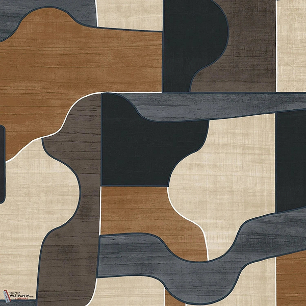 Modernismo behang-Casamance-wallpaper-tapete-Anthracite/Marine-Rol-Selected-Wallpapers-Interiors