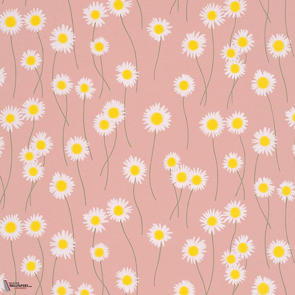 Moon Daisies behang-Little Greene-Hellebore-Rol-Selected Wallpapers-Interiors