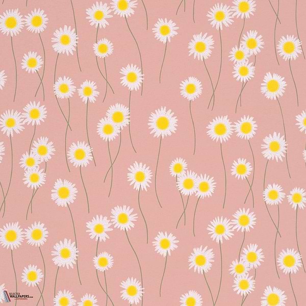 Moon Daisies wallpaper-Little Greene-Hellebore-Roll-Selected Wallpapers-Interiors