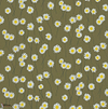Moon Daisies wallpaper-Little Greene-Olive Colour-Roll-Selected Wallpapers-Interiors