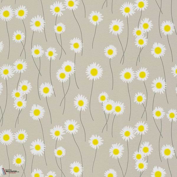 Moon Daisies wallpaper-Little Greene-Slaked Lime-Roll-Selected Wallpapers-Interiors