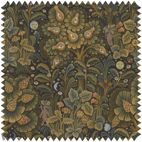 Moon Garden Velvet stof-House of Hackney-wallpaper-tapete-Selected-Wallpapers-Interiors