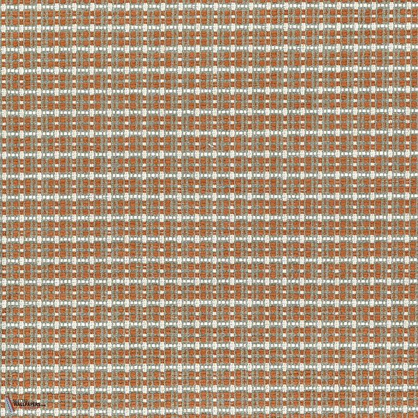 Mosaico stof-Casamance-Céladon orange-Meter (M1)-Selected Wallpapers-Interiors