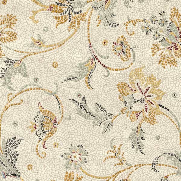 Mosaicum behang-Coordonne-Curry-Non Woven-Rol-Selected Wallpapers-Interiors